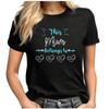 DNM19STORE PTW6312 Personalized Mom Heart T Shirts, This Mom Belongs to Shirt Flower, Funny Grandma Shirt with Grandkids Name Christmas Mothers Day, Small, Ptw6312_mom view 3