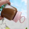 VAGHASIYA 300Ml Portable Handle Mini High Borosilicate Shaker Cute Fat Glass Water Cup, Mobile Phone Stand,Coffee, Juice, and Smoothies, Perfect for Hot & Cold Beverages.(1 Pcs) view 3