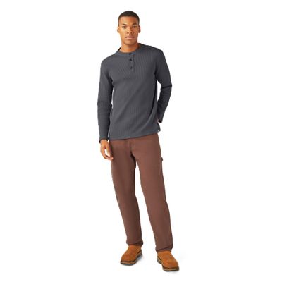 Dickies Mens L/S Thermal Henley, Charcoal, 2X RG