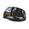 NOUZU Rocky Mountain Range Print Running Headbands for Unisex Sweatbands Sports Sweat Bands Workout Fitness Gym Yoga, Black view 1