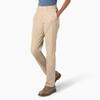 Dickies Womens Super Flex Twill Pant - Straight, Desert Sand, 27 view 3