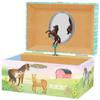 Giggle & Honey Horse Jewelry Box - Horse Toys for Girls Age 4-6- Kids Jewelry Box with Spinning Horse - 6 x 4.7 x 3.5 in view 1