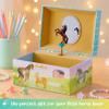 Giggle & Honey Horse Jewelry Box - Horse Toys for Girls Age 4-6- Kids Jewelry Box with Spinning Horse - 6 x 4.7 x 3.5 in view 2