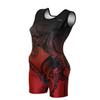 Matman USA The Kracken Women's Wrestling Singlet (Black/Red, 4X-Small) view 1