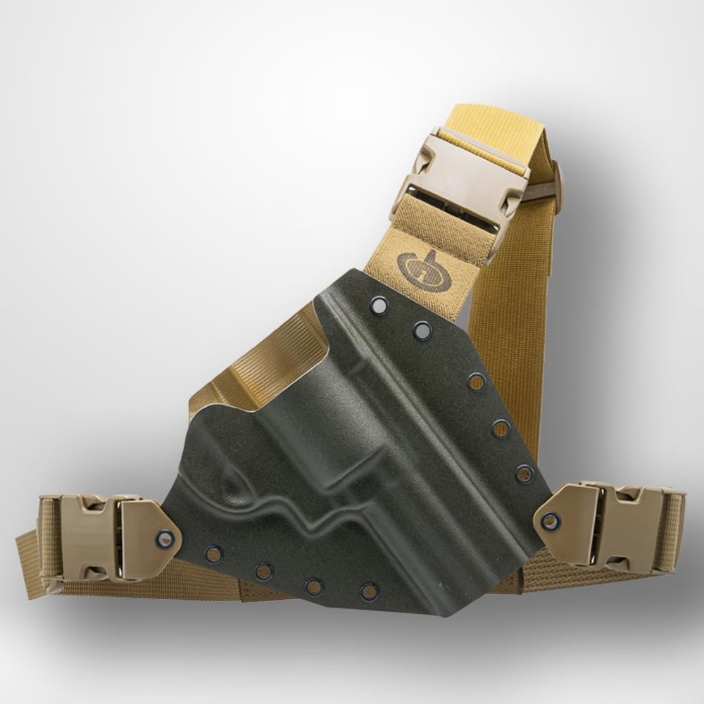Kenai Chest Holster for a Smith & Wesson - MAS Grey/Coyote (Model - J-Frame, Left)