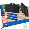 DDVLG Beach Volleyball Lines for Sand or Grass, 2inch Sand Volleyball Boundary Lines for Official Volley Ball Court 30'x60', Highly Visible, All-Weather, with Metal Anchors & Sand Bags - Blue view 1