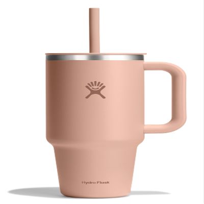 Hydro Flask Travel Tumbler with Handle, Lid and Straw - Insulated Stainless Steel in 40 Oz Seacliff