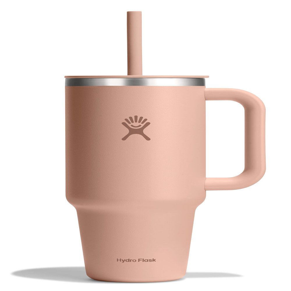 Hydro Flask Travel Tumbler with Handle, Lid and Straw - Insulated Stainless Steel in 40 Oz Seacliff