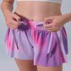 3 Pack Girls Flowy Shorts with Spandex Liner 2-in-1 Youth Butterfly Skirts for Fitness, Running, Sports (Set 14, Small) view 3
