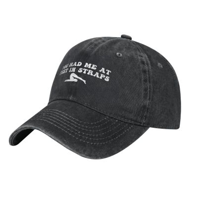 Yomconect You Had Me At Feet in Straps Adjustable Stylish Unique Unisex Washed Cowboy Baseball Adult Hat Black