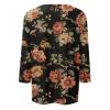 3/4 Sleeve V Neck Tops for Women Cute Top Flower Graphic Tees for Women Graphic Tshirt Elbow Length Shirts for Women Boho Tops for Women Womens Half Sleeve T Shirts Orange 4XL view 4