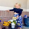 HIHA Size 11-12 Girls Camouflage Outfit Twist Front Crop Tops Camo Cargo Pants Set Fall Winter 2 Piece Clothes Blue Size 12 view 2