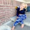 HIHA Size 11-12 Girls Camouflage Outfit Twist Front Crop Tops Camo Cargo Pants Set Fall Winter 2 Piece Clothes Blue Size 12 view 3