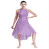 vastwit Women's Sleeveless Lyrical Ballet Leotard Dress Shiny Rhinestone Modern Contemporary Dance Costume Light Purple XX-Large view 2