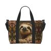 Cute Sloth Small Duffel Bag Foldable Travel Bag Weekender Bag Overnight Gym Hospital Bags For Women&Men view 1