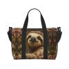 Cute Sloth Small Duffel Bag Foldable Travel Bag Weekender Bag Overnight Gym Hospital Bags For Women&Men view 2