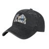 Yomconect I Only Talk to Boys with Boats Adjustable Stylish Unique Unisex Washed Cowboy Baseball Adult Hat Black view 1