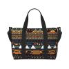 African Ethnic Pattern Small Duffel Bag Foldable Travel Bag Weekender Bag Overnight Gym Hospital Bags For Women&Men view 2