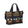 African Ethnic Pattern Small Duffel Bag Foldable Travel Bag Weekender Bag Overnight Gym Hospital Bags For Women&Men view 3