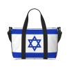 Israeli Flag Small Duffel Bag Foldable Travel Bag Weekender Bag Overnight Gym Hospital Bags For Women&Men view 2