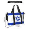 Israeli Flag Small Duffel Bag Foldable Travel Bag Weekender Bag Overnight Gym Hospital Bags For Women&Men view 4