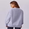 PINSPARK Womens Sweatshirt Crewneck Fleece Pullover Tops Oversized Sweat Shirts with Thumbholes Pockets Fall Outfits, Light Grey M view 3