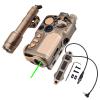 Tactical Metal RDX Box Laser Sight(with IR+Red/Green/Blue Laser),& Modular Dual Wire Remote Pressure Switch(SF+2.5 Plug) & M600C LED Strong Flashlight Combo,Tan view 1