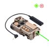 Tactical Metal RDX Box Laser Sight(with IR+Red/Green/Blue Laser),& Modular Dual Wire Remote Pressure Switch(SF+2.5 Plug) & M600C LED Strong Flashlight Combo,Tan view 2