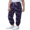 Cromoncent Girls Cargo Pants Elastic Waist Lightweight Outdoor Jogger Pants, Purple Black Camo 11-12 Years view 3