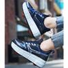 ZYANLING Kids Roller Skates Shoes Sneakers for Boys & Girls, Skateboarding Shoe Outdoor Parkour Shoes with 2-Wheels Unisex Retractable Skating Shoes for Children's Park Sports Walking 30-41 view 3