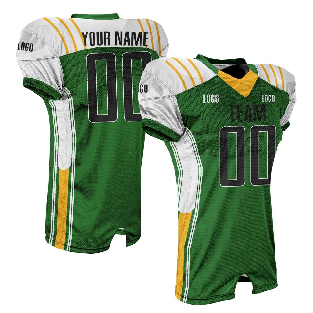 Custom Adult Youth Football Jersey with Stripes Sublimation Printed Logo Name Number
