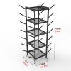 LZMZMQ Yoga Mat Storage and Organizer Rack, Free Standing Home Gym Garage Storage Holder for Dumbbells/Foam Roller/Yoga Blocks, Commercial Workout Equipment Storage Rolling Cart, 5 Tier(Gold) view 2