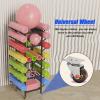 LZMZMQ Yoga Mat Storage and Organizer Rack, Free Standing Home Gym Garage Storage Holder for Dumbbells/Foam Roller/Yoga Blocks, Commercial Workout Equipment Storage Rolling Cart, 5 Tier(Gold) view 3
