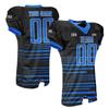 Custom Adult Youth Football Jersey with Stripes Sublimation Printed Logo Name Number view 1