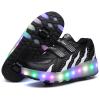ZYANLING Kids Roller Skates Shoes Sneakers for Boys & Girls, Outdoor Parkour Shoes with 4-Wheels Unisex Skateboarding Shoe Retractable Skating Shoes for Children's Park Sports Walking view 1