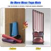 LZMZMQ Yoga Mat Holder Vertical with Mesh Shelf, Yoga Block/Foam Rollers/Half Balance Ball Storage Rolling Cart, Home Gym Garage Clubs Storage Organizer Rack, Large Metal Structure(Black) view 3