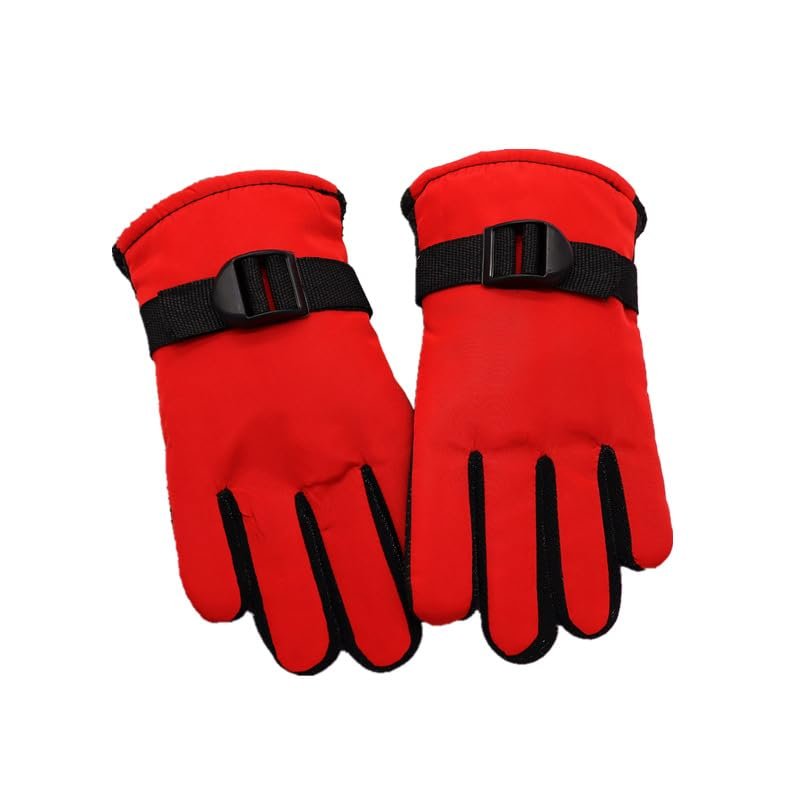 Psdndeww Kids Gloves Waterproof Outdoor Full Finger Thermal Gloves Children Winter Snow Mittens For For 3-13 Years Girl