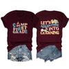 First Grade Teacher Shirts for Women First Day of School Back to School Teacher T-Shirt Summer Graphic Tees Tops Wine view 1