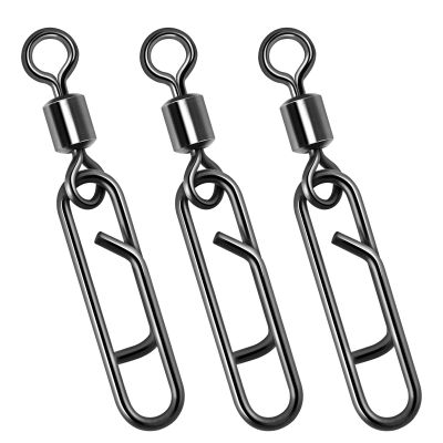 Dr.Fish 20 Pack Fishing Clips with Swivels, Speed Power Clips with Barrel Swivels Quick Change Lure Snap Swivels Fishing Tackle Leader Line Connector for Freshwater & Saltwater 4#