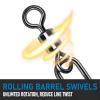 Dr.Fish 20 Pack Fishing Clips with Swivels, Speed Power Clips with Barrel Swivels Quick Change Lure Snap Swivels Fishing Tackle Leader Line Connector for Freshwater & Saltwater 4# view 4