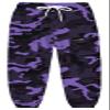 Cromoncent Girls Cargo Pants Elastic Waist Lightweight Outdoor Jogger Pants, Purple Black Camo 7-8 Years view 1