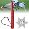 DriKou Golf Club Cleaner, Groove Sharpener Golf U & V Grooves, Golf Club Groove Sharpener Tool for Regrooving Wedges Irons Golf Club (Red) view 2