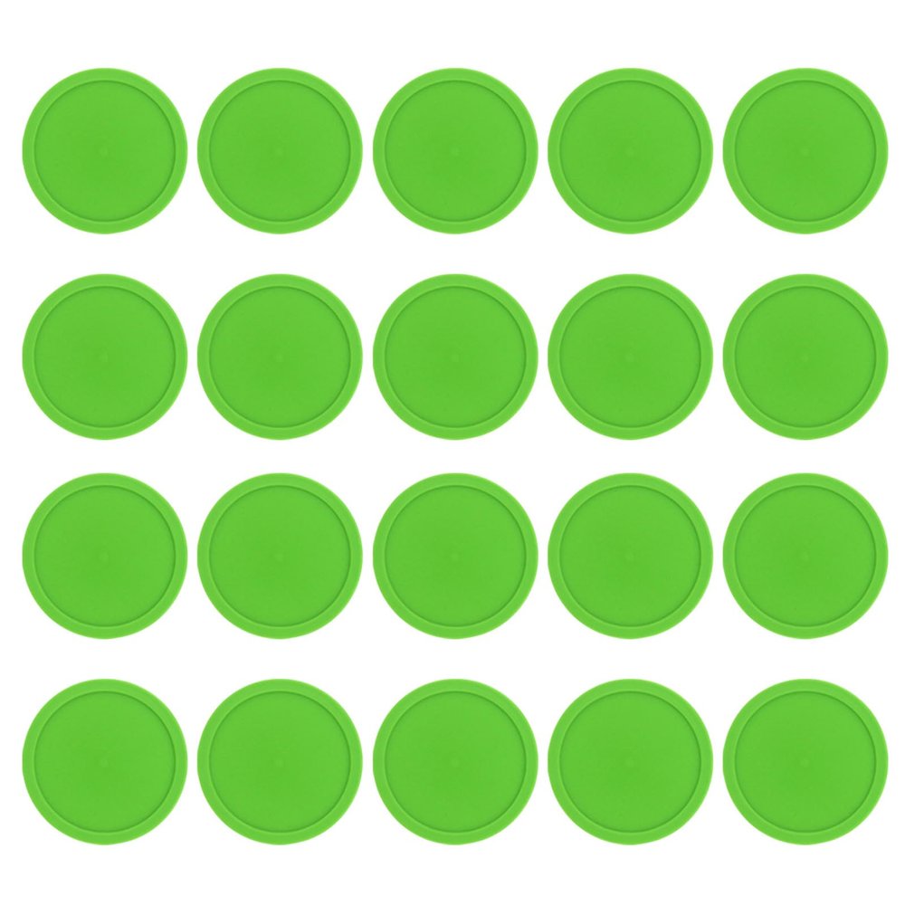 JIAXUE 20Pcs Home Air Hockey 2.5inch Heavy Hockey Tables Table Game Air Hockey Replacement Part, 64mm Light Green