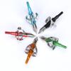 Cuoyuqie 6PCS Archery Broadheads 100Grain Hunting Arrow Heads Arrow Tips Multicolor Selection (Blue 6pcs) view 2