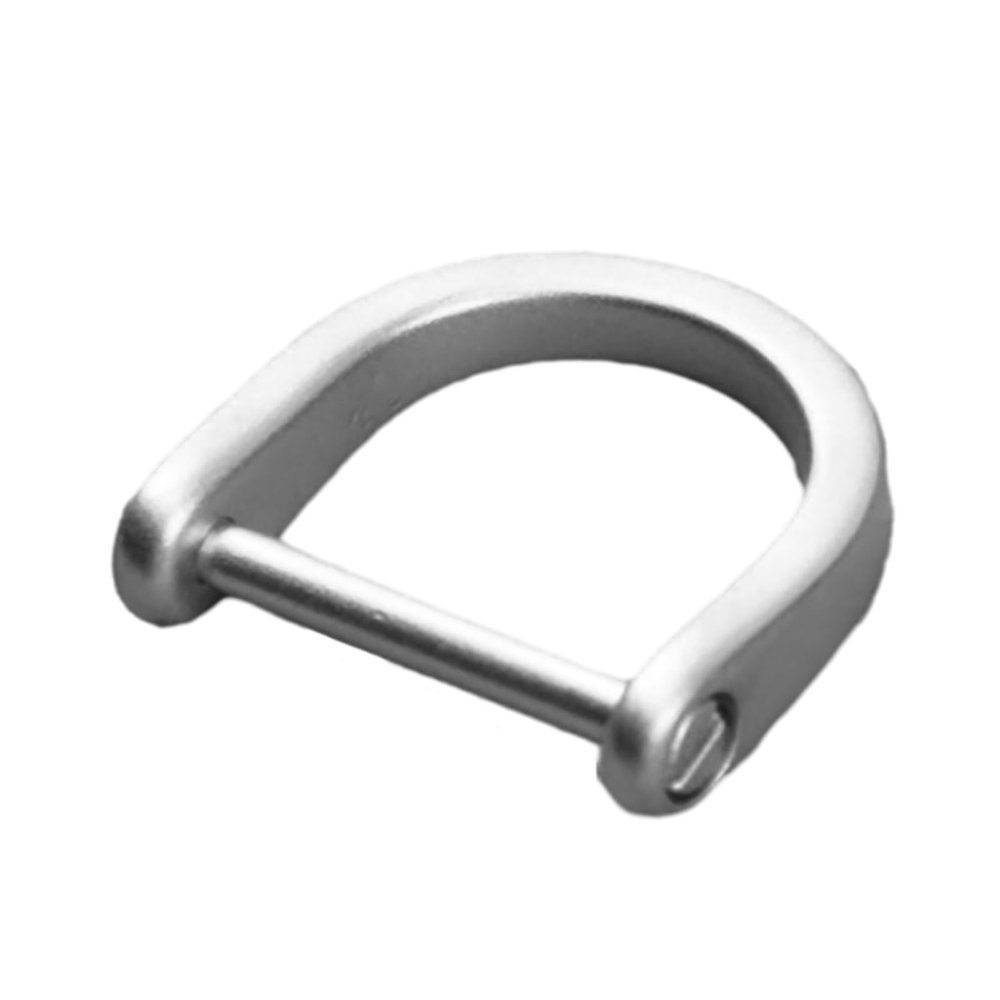 XIAHIOPT D-Rings Screw in Shackle Horseshoe Buckle Horseshoe Shape D Rings D-Shaped Metal Hoop Replacement for Leather