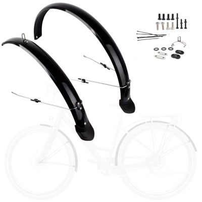 MYJACOB Bike Fenders 700c Adjustable Bicycle Mudguard Set for Most Road Bikes, black