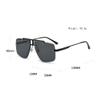 MTONY Frameless Cool Men Driving Glasses Gradient Sunglasses Vintage Sun Glasses Punk,1,One size view 2