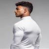 RGJU Mens Mock Turtleneck Long Sleeve Shirts, Mock Neck Thermal Base Layer(White,M) view 2