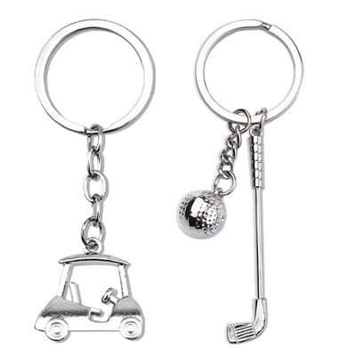Golf Cart Keychain for Women Men Golf Ball Keychain for Golf Cart Key Chain for Men Women Golf Trainer Birthday Christmas Gifts for Best Friend Husband Golf Club Charm for Golf Bag Sports Keychains