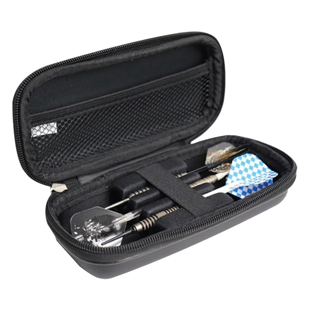 XJKLBYQ Sentinel EVA Foam Case,Holds 3 Darts and Extra Accessories,EVA Box with Mesh Pocket,Zipper Closure Holder for Steel and Soft Tips, Black